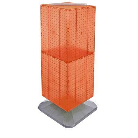 AZAR DISPLAYS Four-Sided Pegboard Tower Revolving Display Panel Size 14"W x 40"H 701435-ORG